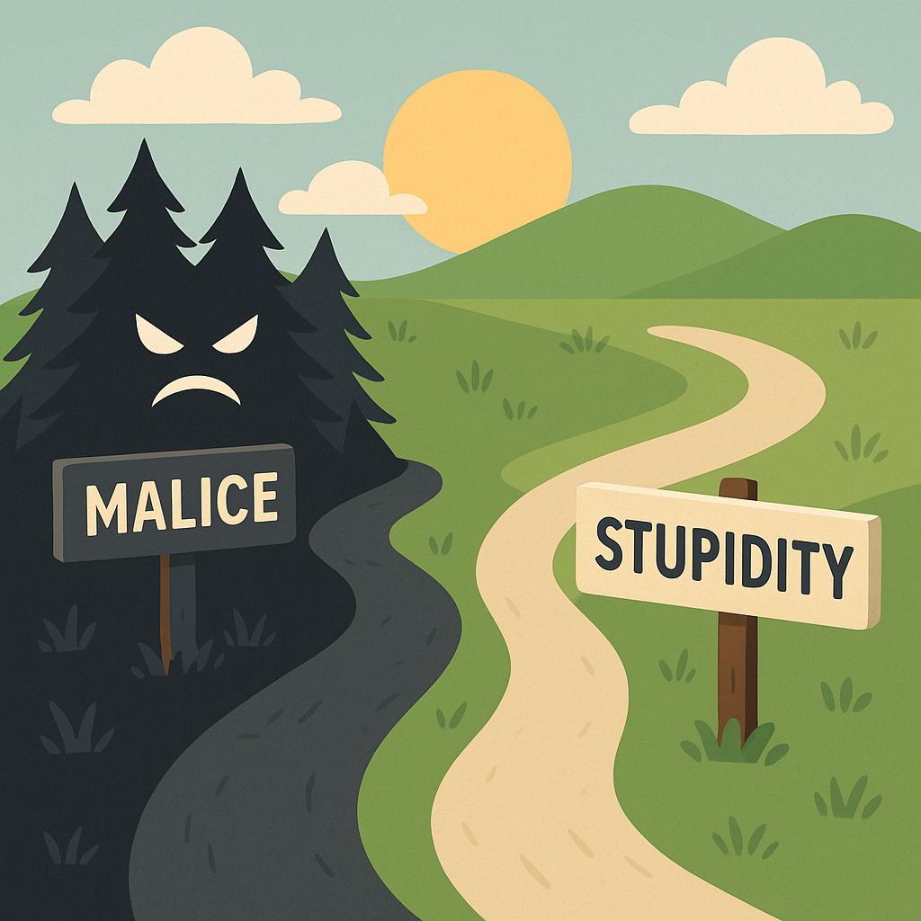 Hanlon’s Razor: cutting through assumptions